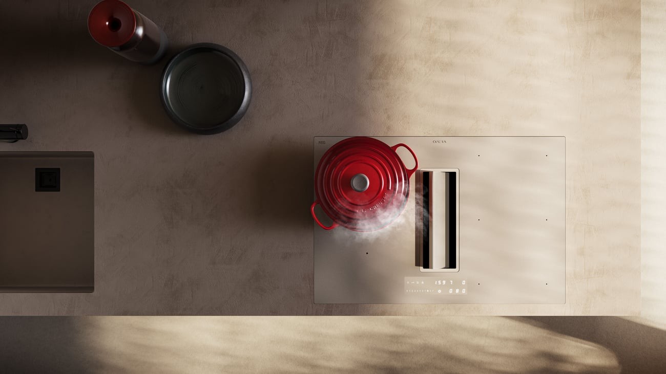 PRIMA, La cocción con extracción integrada de OPERA: diseño, elegancia y máxima funcionalidad
